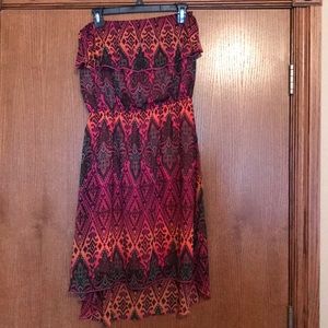 Strapless Maurice's high low dress